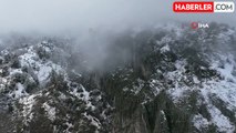 Ilgaz Dağı'nda Kar ve Sis Ortamı Kartpostallık Güzellikler Oluşturdu