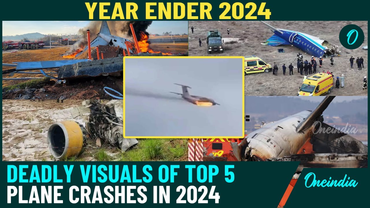 Russia, Korea Top List of 5 Deadly Plane Crashes of 2024: Shocking Footage of the Aviation Disasters