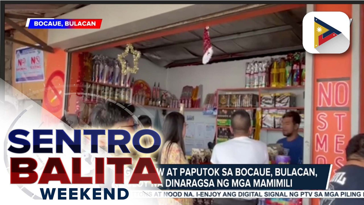 Mga mamimili ng pailaw at paputok, dagsa sa Bocaue, Bulacan