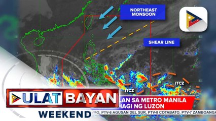Shear line, magpapaulan sa Metro Manila at iba pang bahagi ng Luzon