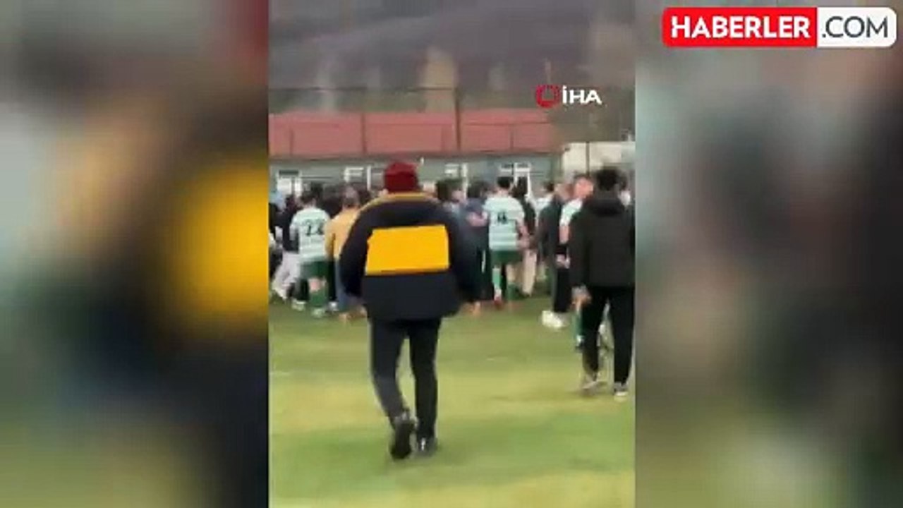 Zonguldak'ta Amatör Maç Sonrası Gergin Anlar