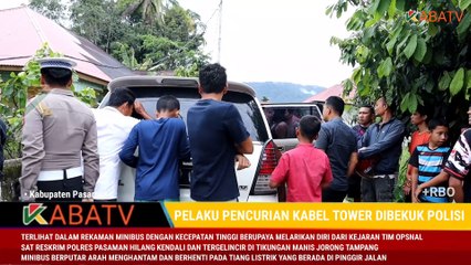 DETIK DETIK DI DUGA MALING KABEL TOWER OPERATOR SELULAR MENABRAK TIANG LISTRIK