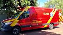 Mulher é socorrida pelo Siate no bairro Santa Felicidade