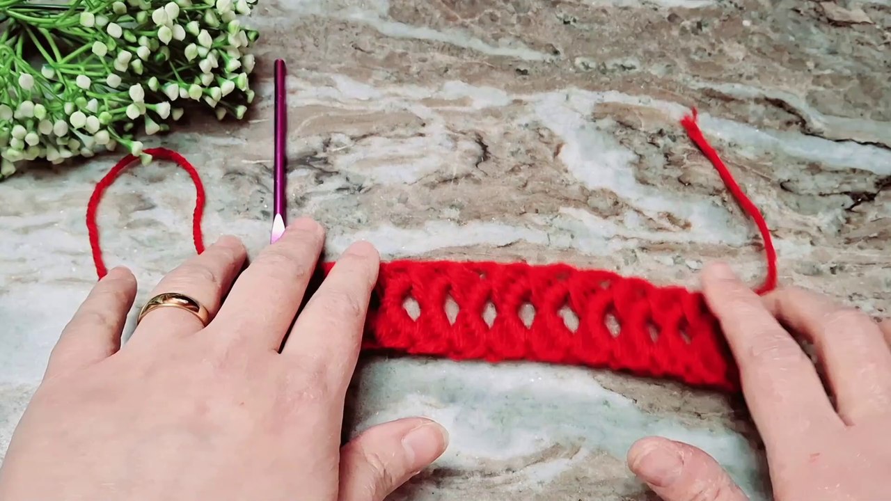 بغرزة كروشيه جديدة هتتعلمى تعملى حزام أنيق وبندانه شيك