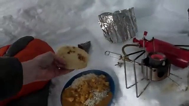 Dugout Shelter Under 10ft (3m) of Snow - Solo Camping in Survival Shelter During Snow Storm