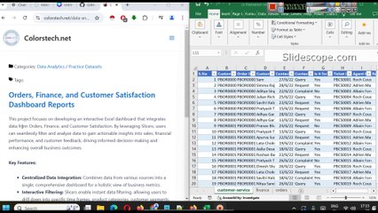 Customer Service Rating Analysis Dashboard in Excel