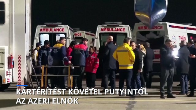 Az utasszállító lelövéséért felelős emberek megbüntetését és kártérítést követel Putyintól az azeri elnök