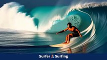 Surfing was started by Polynesians thousands of years ago. surfer