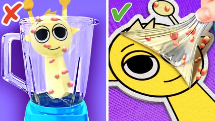 Don't Put Sprunki in Blender!!❌ *Sprunki Incredibox Paper Game Book*