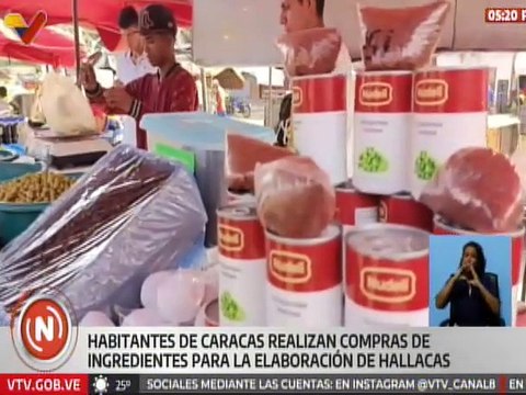Caracas | Ciudadanos realizan compras navideñas para realizar la cena del 31