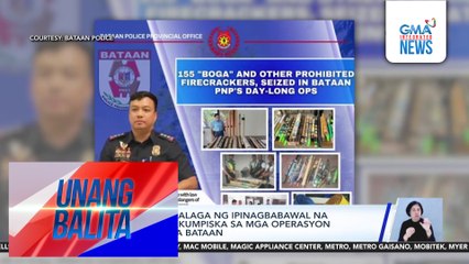 Mahigit P21,000 halaga ng ipinagbabawal na mga paputok, nakumpiska sa mga operasyon sa ilang lugar sa Bataan | Unang Balita