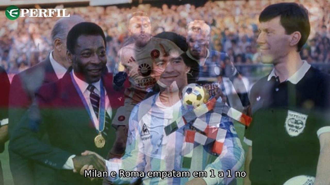 "Pelé: Da rivalidade com Maradona ao Brasil na Copa de 1970 - Milan e Roma empatam"