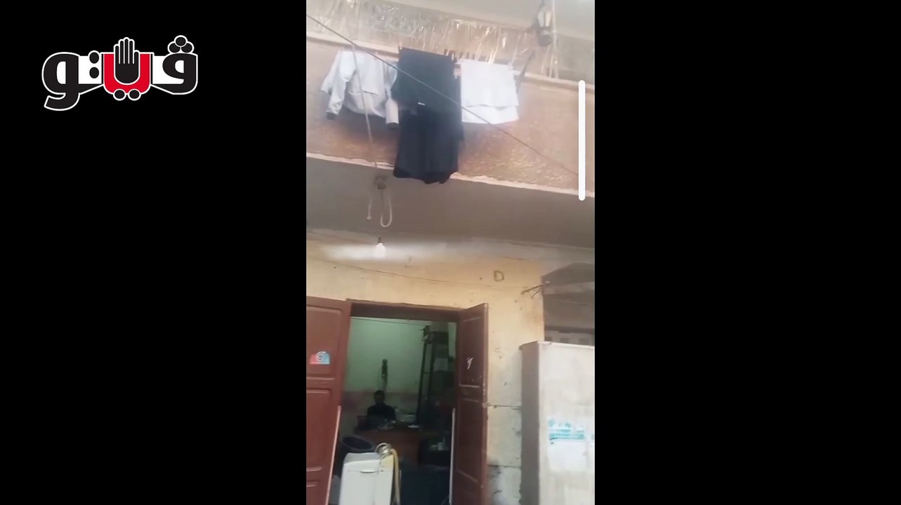 تثبيت عامود إنارة مائل فى الغربية بحبل