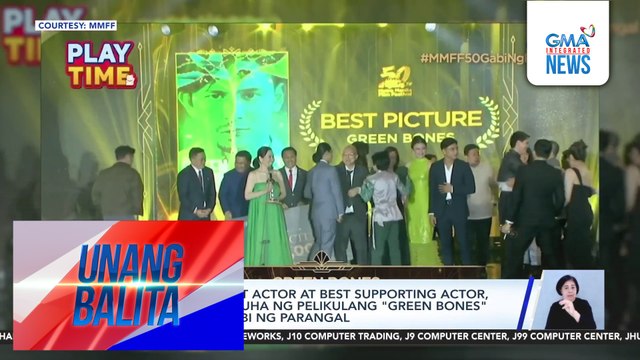 Best Picture, Best Actor at Best Supporting Actor, kabilang sa nakuha ng pelikulang Green Bones sa 50th MMFF Gabi ng Parangal | Unang Balita