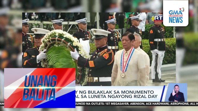PBBM, nag-alay ng bulaklak sa monumento ni Dr. Jose Rizal sa Luneta ngayong Rizal Day | Unang Balita