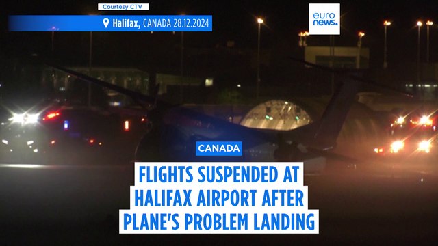 Flights paused at Halifax airport after part of plane catches fire in emergency landing