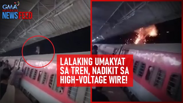 Lalaking umakyat sa tren, nadikit sa high-voltage wire! | GMA Integrated Newsfeed