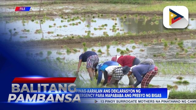 D.A., pinag-aaralan ang deklarasyon ng food security emergency para mapababa ang presyo ng bigas