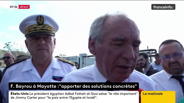 Mayotte: Arrivé dans l'archipel ce matin, le Premier ministre François Bayrou promet des réponses rapides et à long terme avec un plan nommé Mayotte debout