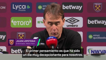Lopetegui: "Es un día muy decepcionante para nosotros"