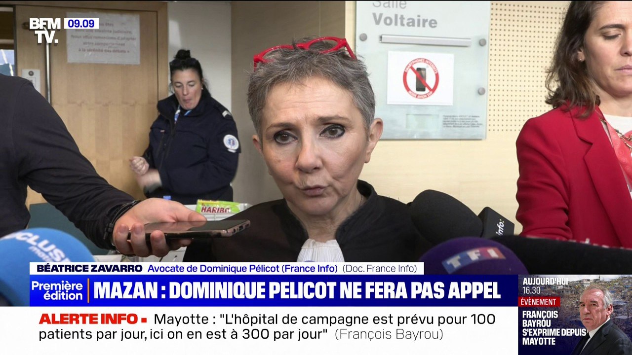Mazan: "Il estime que ça serait une nouvelle épreuve pour son épouse", déclare l'avocate de Dominique Pelicot après avoir annoncé qu'il ne ferait pas appel