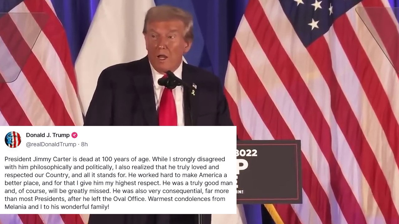 Fallece el expresidente Jimmy Carter: Líderes mundiales y estadounidenses le rinden homenaje