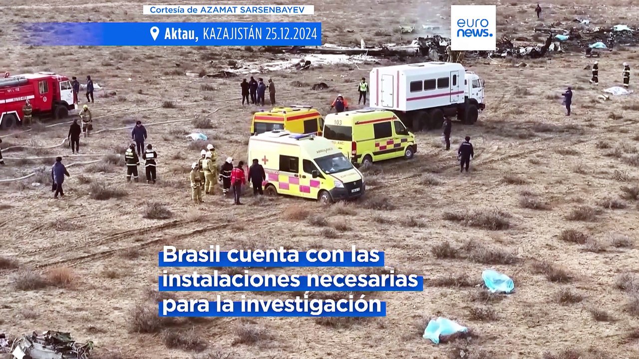 Kazajistán enviará las cajas negras del avión azerbaiyano a Brasil mientras sigue la investigación