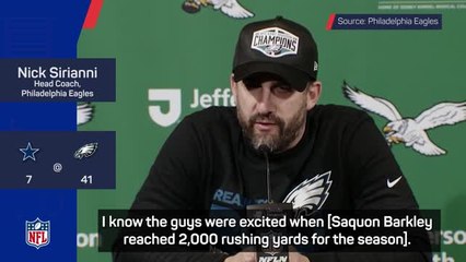 Sirianni hails 'special' Barkley after 2,000 yard milestone