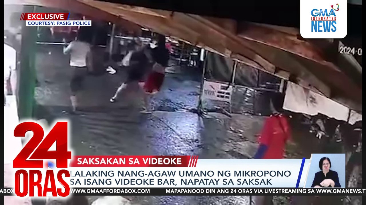 Lalaking nang-agaw umano ng mikropono sa isang videoke bar, napatay sa saksak | 24 Oras