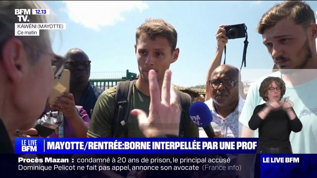 Personne n'est venu dans les bidonvilles: un professeur interpelle Élisabeth Borne, en visite à Mayotte