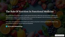 The Power of Nutrition in Functional Medicine: Your Path to Optimal Health