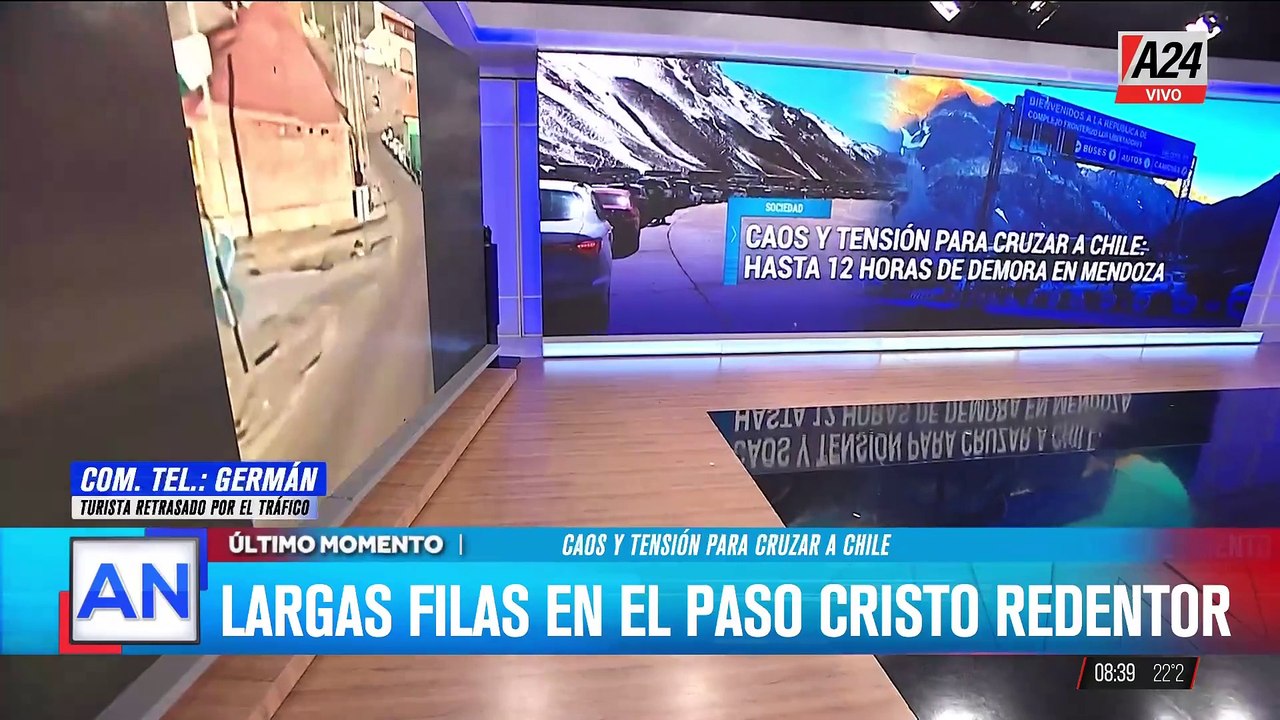 Caos en el cruce del Cristo Redentor: largas filas y falta de servicios básicos