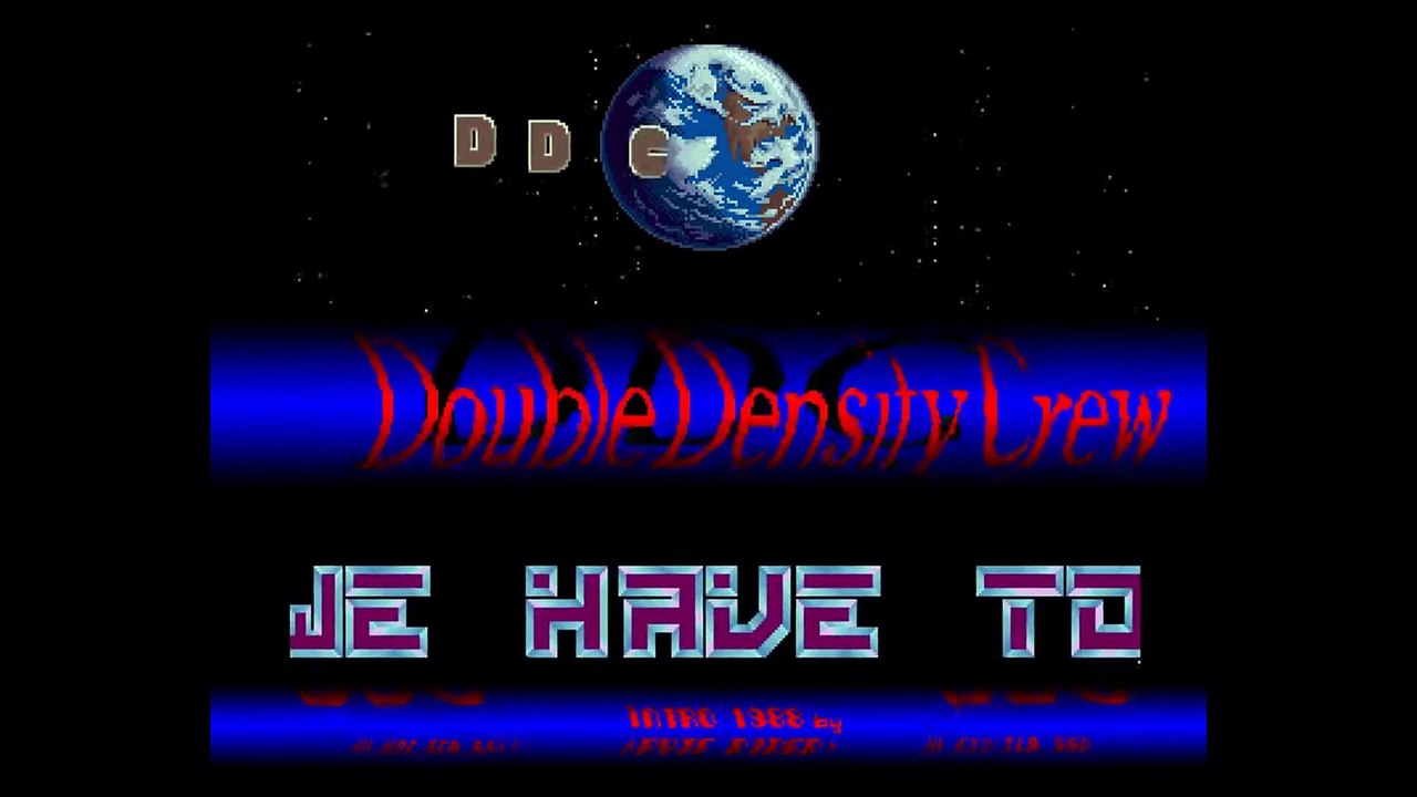 Amiga Cracktro 1st Intro by Double Density Crew