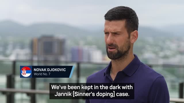 Djokovic frustrated at being 'in the dark' over Sinner doping case