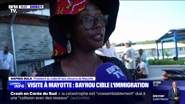 Mayotte: On a tellement souffert, qu'on n'a plus confiance en qui que ce soit , affirme Safina Sula (Présidente du collectif des citoyens de Mayotte)