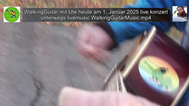 WalkingGuitar mit Ute heute am 1. Januar 2025 live konzert unterwegs livemusic musique WalkingGuitarMusic_edit
