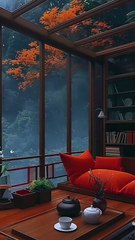 Amidst Snowfall and Blooming Flowers.