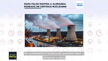 Mapa falso mostra Alemanha rodeada de centrais nucleares