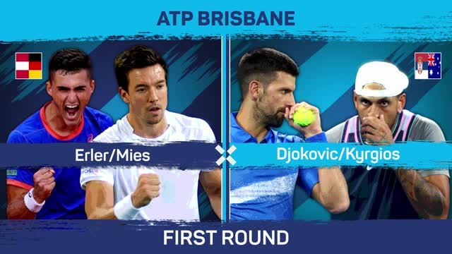 Djokovic and Kyrgios win on doubles debut in Brisbane