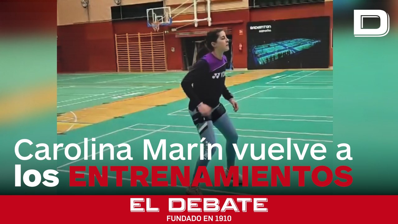Carolina Marín vuelve a los entrenamientos cinco meses después de su rotura de ligamento en París