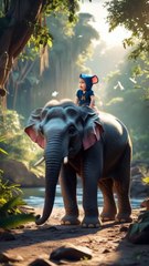 A Magical Moment Baby in Elephant Costume on a Jungle Safari 🌞🐘