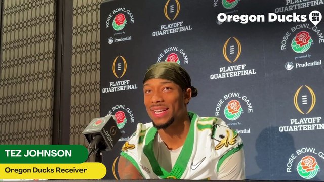 Oregon Ducks Tez Johnson On Rose Bowl Uniforms vs. Ohio State