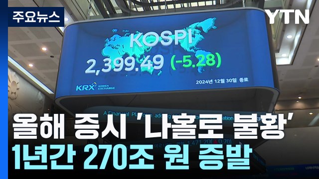 1년간 270조 원 증발한 한국 증시...환율 180원 상승 / YTN