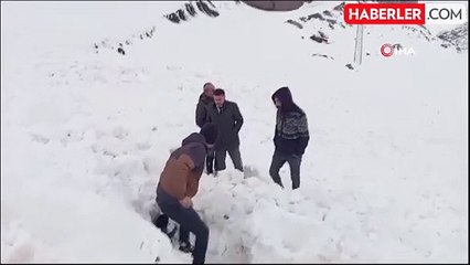 Şırnak'ta düşen çığ kameralarca an be an kaydedildi