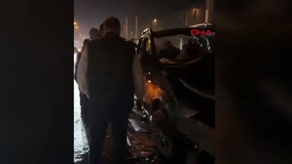 Bursa'da bariyerlere çarpan araçta 1 kişi yaralandı