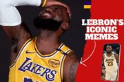 LeBron James laughs at himself as he recreates some of his most famous memes in his 40th birthday