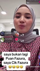 “Saya Bukan Lagi Puan, Saya Cik…” – Berseloroh Ketika Live, Fazura Akui Terhibur Dengan Respons Peminat