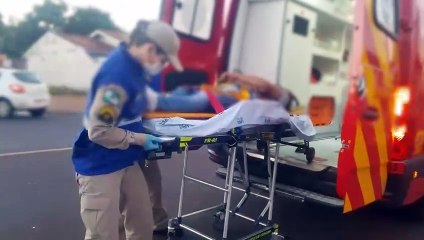 Motociclista fica ferido em acidente no Santa Cruz