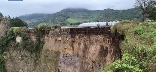 Socavón provoco colapso de vía en Chiriquí