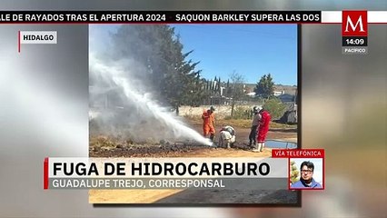 En Hidalgo, reportan fuga de hidrocarburo en ducto de Pemex